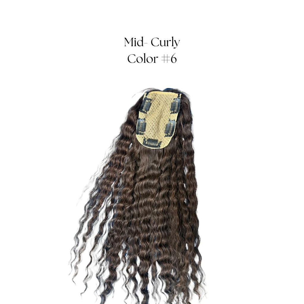 Crown Topper - Midsize | Moderate Crown Thinning & Volume | Silk Base