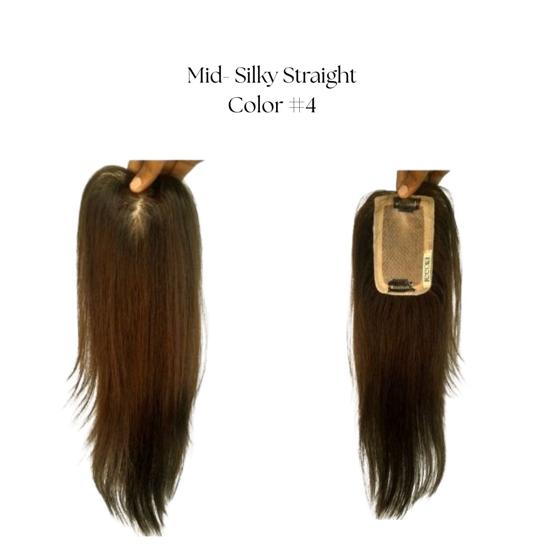 Crown Topper - Midsize | Moderate Crown Thinning & Volume | Silk Base