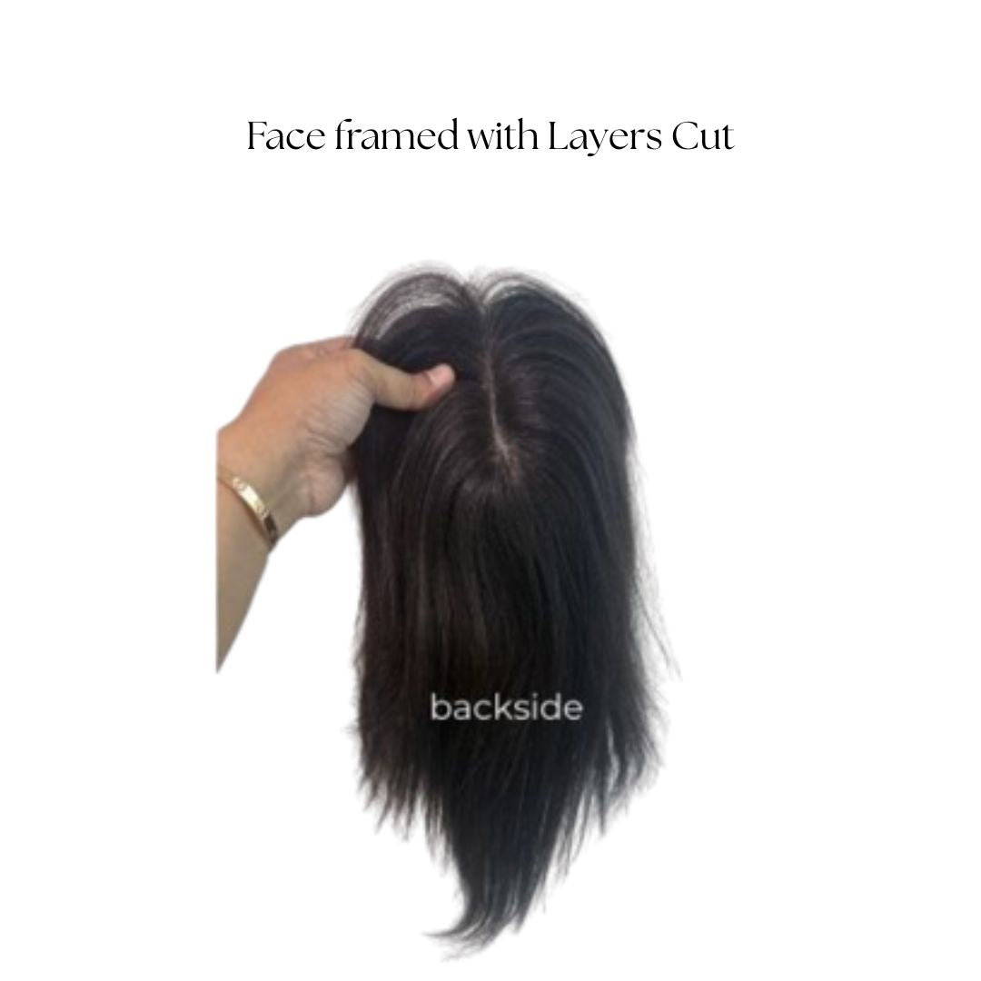 Crown Topper - Midsize | Moderate Crown Thinning & Volume | Silk Base