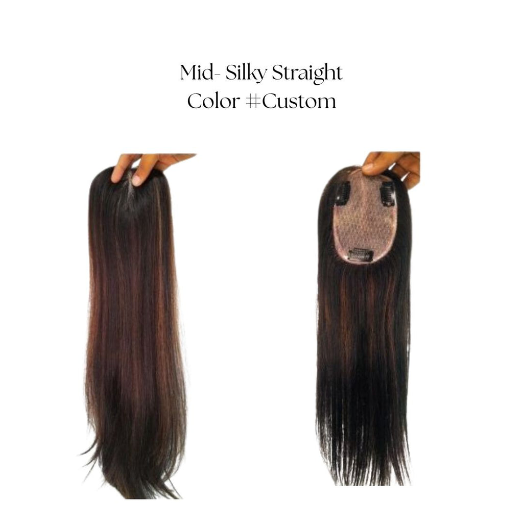 Crown Topper - Midsize | Moderate Crown Thinning & Volume | Silk Base
