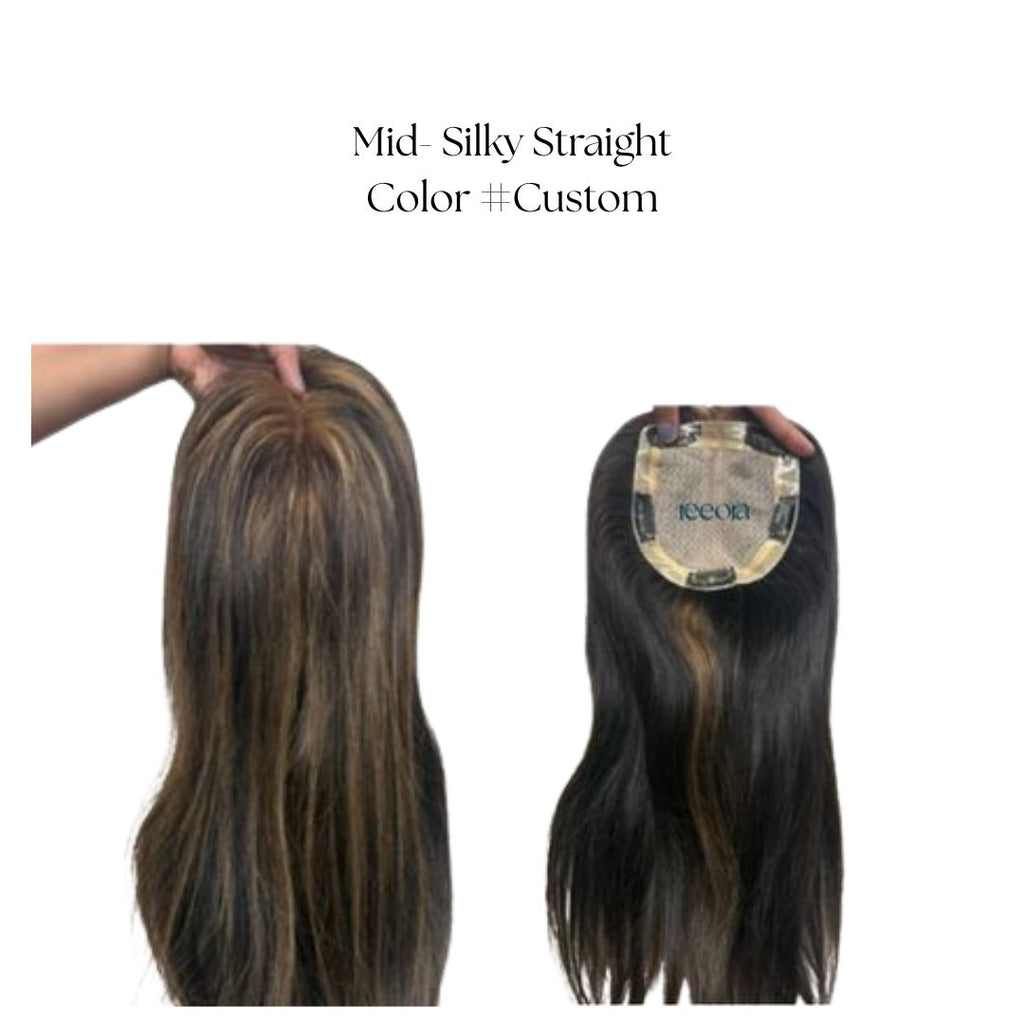 Crown Topper - Midsize | Moderate Crown Thinning & Volume | Silk Base
