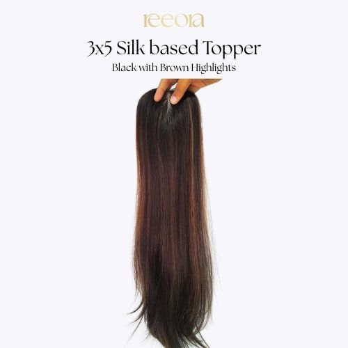 Crown Topper Midsize 3x5 - Black with Brown Highlights