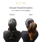 Clip-on Pre-Styled Ponytail with Bottom Curls – Brown, Natural Volume, Zero Effort