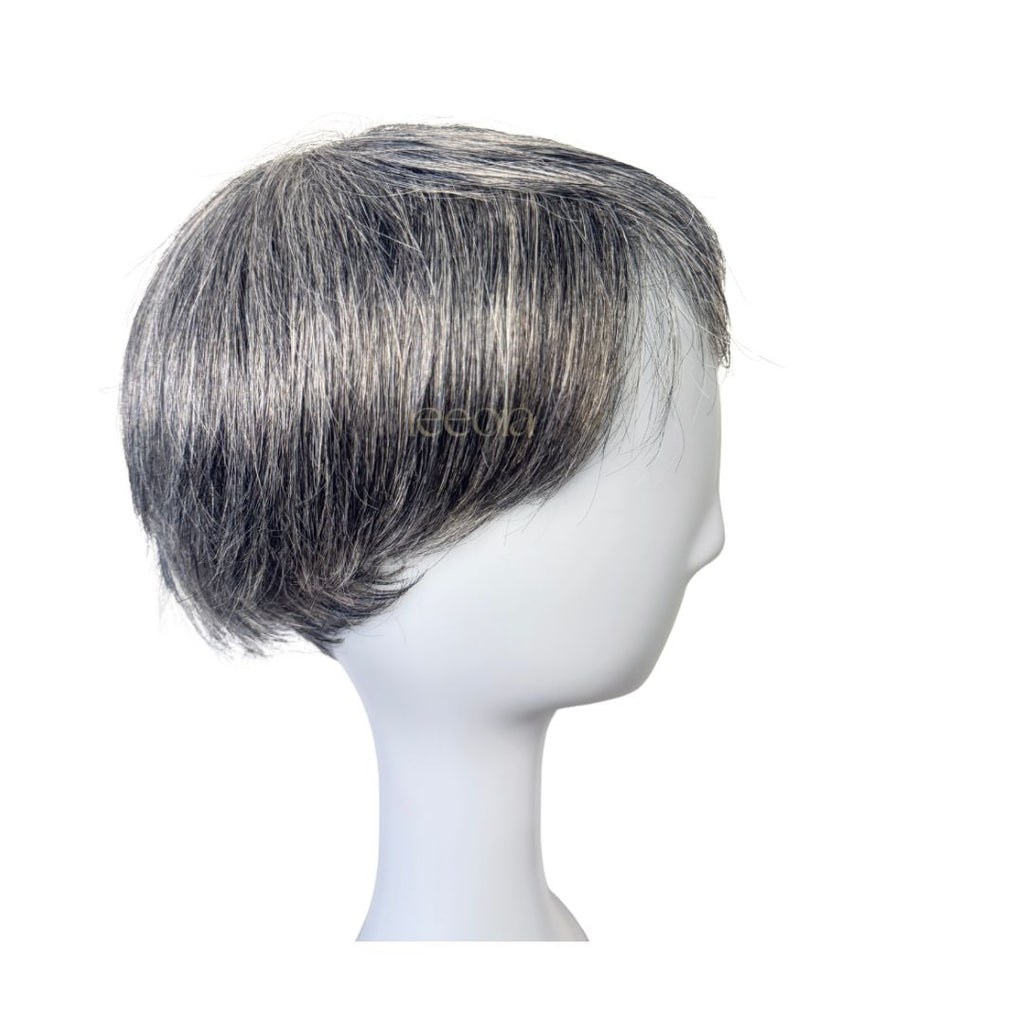 Irene Wig | Salt & Pepper Human Hair| Pixie Cut | Ready to Ship | Wefted Base