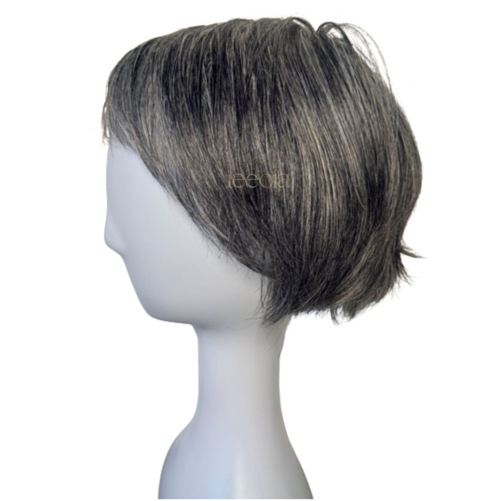 Irene Wig | Salt & Pepper Human Hair| Pixie Cut | Ready to Ship | Wefted Base