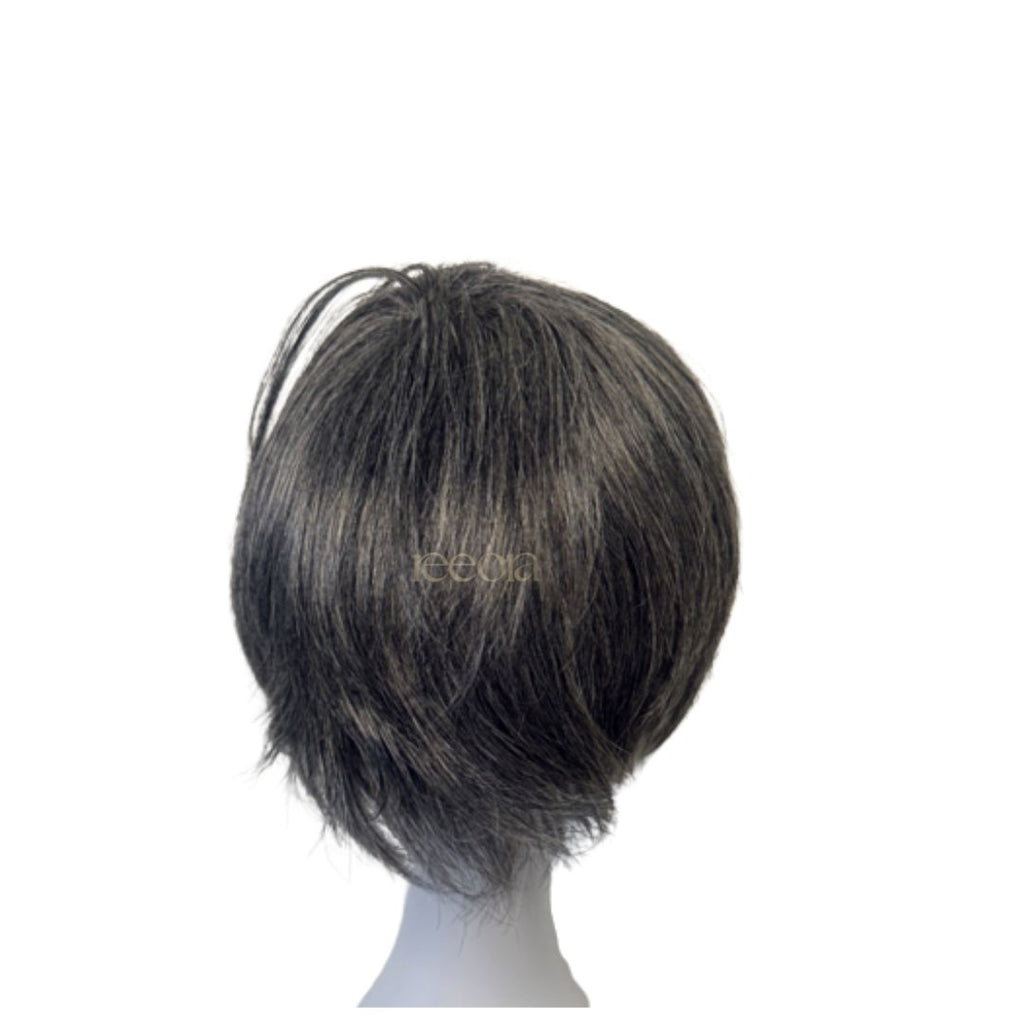 Irene Wig | Salt & Pepper Human Hair| Pixie Cut | Ready to Ship | Wefted Base