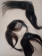 Long Clip-In Bangs with 2 clips - 100% Human Hair Extensions | Natural Looking Hairstyle Boosters