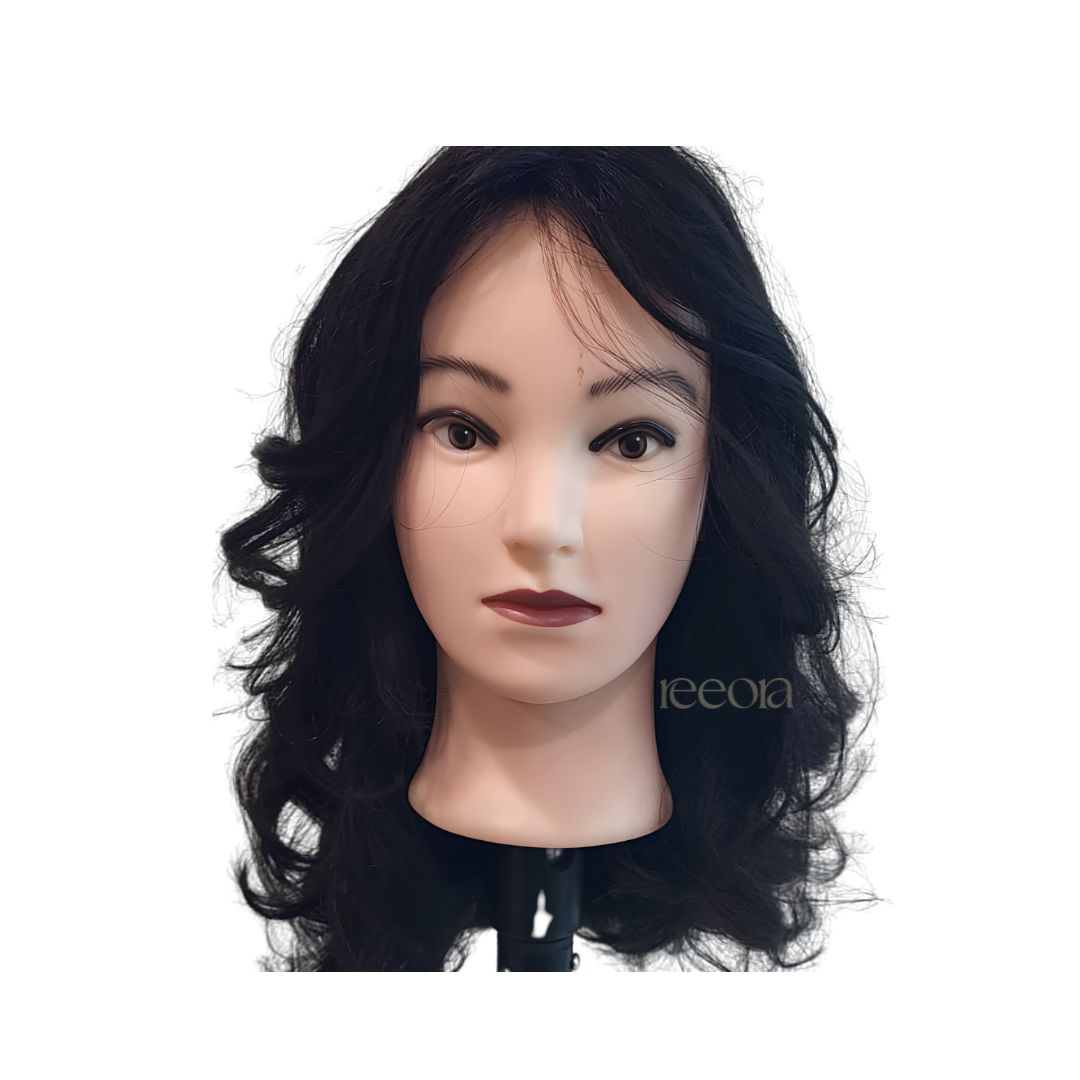 Luna | Natural wave wig | Natural Black | Basic wig | Fixed center partion in Silk base