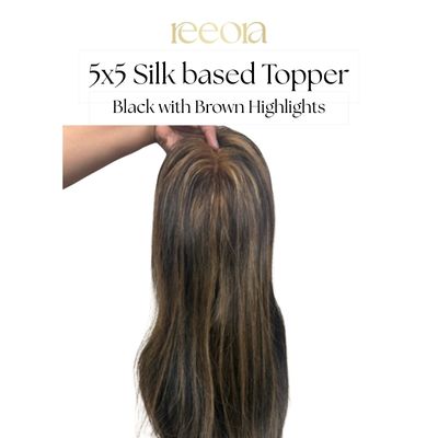 5x5 Silk Base I Human Hair Topper For Women I Hair Extensions