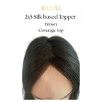2x5 Silk Base - Brown - Human Hair Topper For Women - Great to cover wide center partition