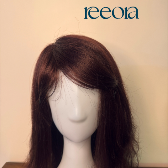 Deep and Rich Auburn Wig, Machine Made and 16 inchs