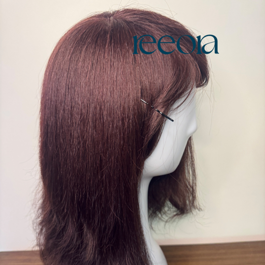 Deep and Rich Auburn Wig, Machine Made and 16 inchs
