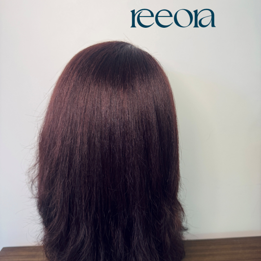 Deep and Rich Auburn Wig, Machine Made and 16 inchs