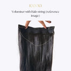 Hair Volumizer - Black with Brown Highlights - Curly Hair Extension (14"-24")