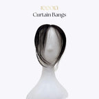 Long Clip-In Bangs with 2 clips - 100% Human Hair Extensions | Natural Looking Hairstyle Boosters