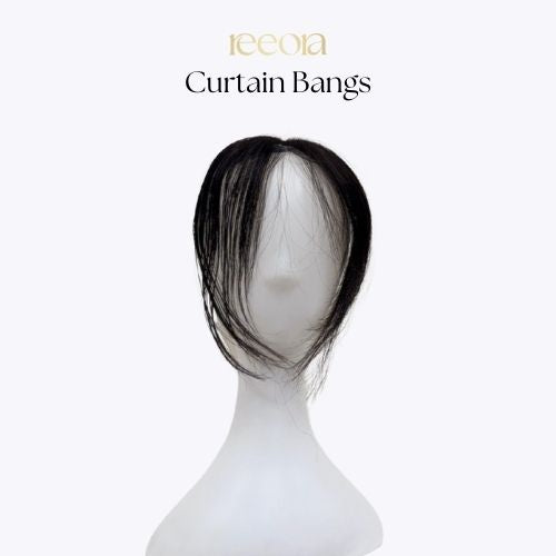 Long Clip-In Bangs with 2 clips - 100% Human Hair Extensions | Natural Looking Hairstyle Boosters