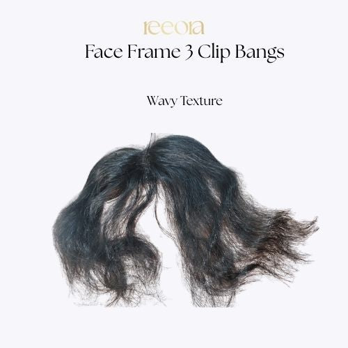 Long Face Frame Bangs with 3 clips - 100% Human Hair Extensions | Natural Looking Hairstyle Boosters