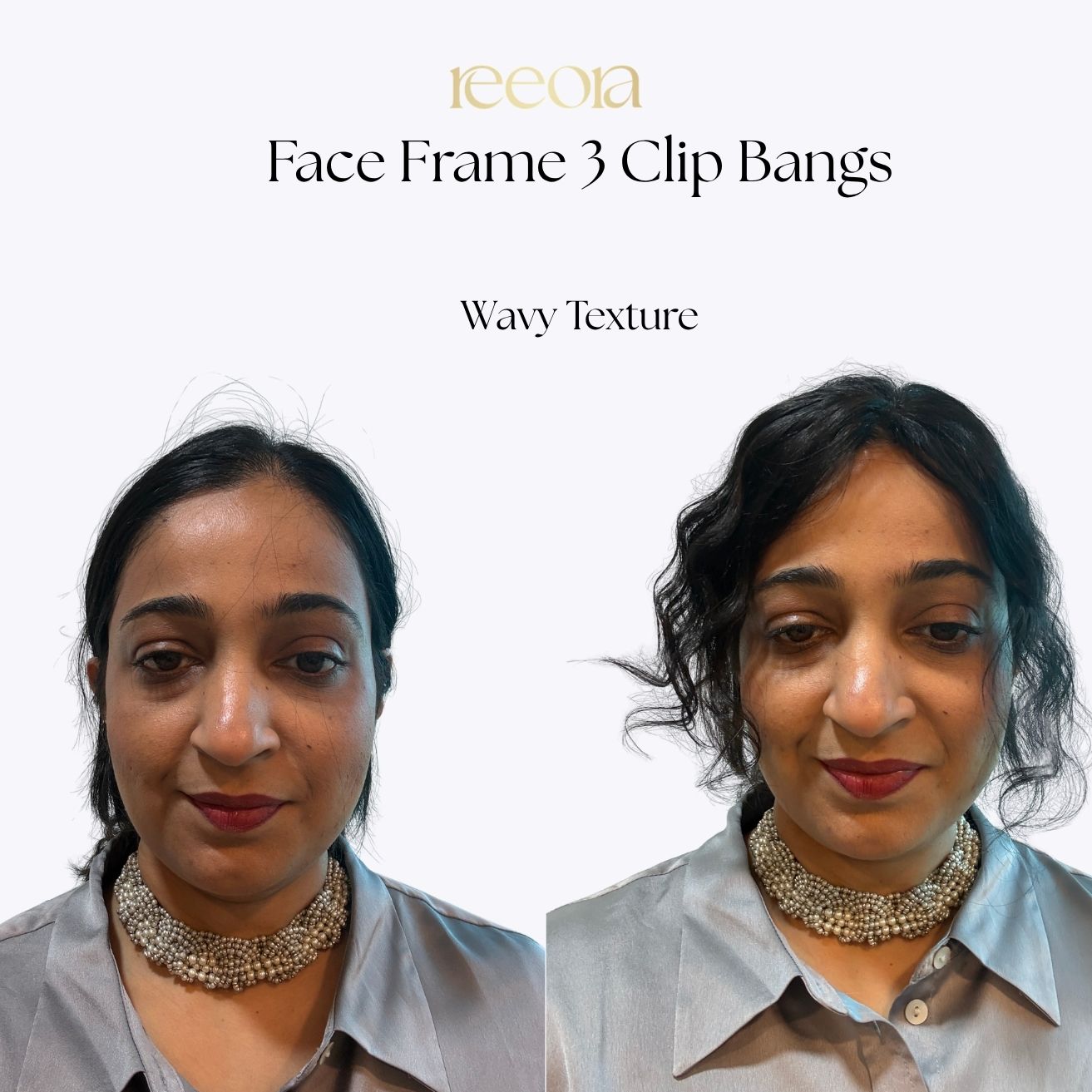 Long Face Frame Bangs with 3 clips - 100% Human Hair Extensions | Natural Looking Hairstyle Boosters