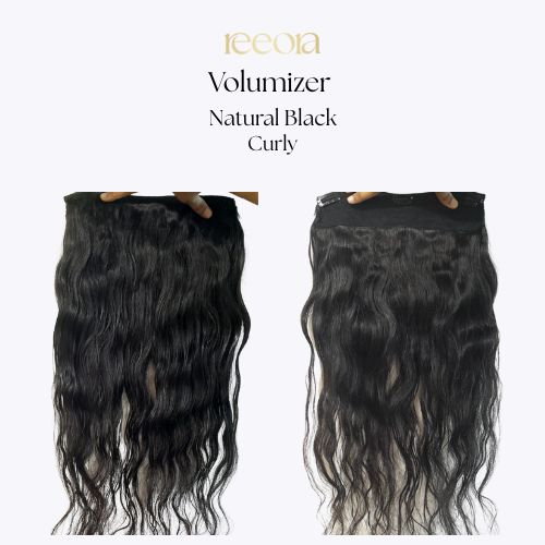 Hair Volumizers | Black Colour | Remy Hair Thick hair only | Hair Extensions in Straight, Curly & Wavy textures| Hair length 14"-24"