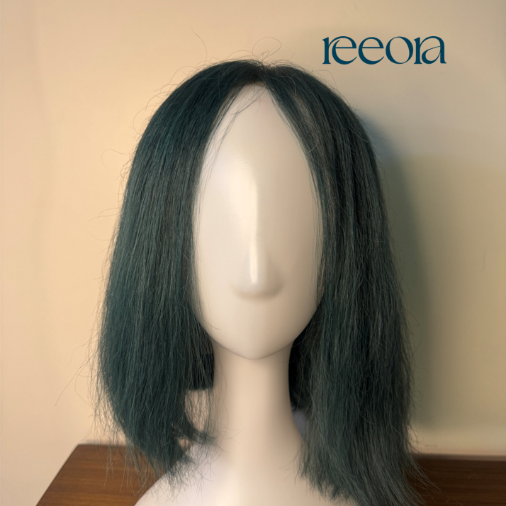 Lace and Silk Base, Machine Made  Voluminous Long Bob st 14 inchs