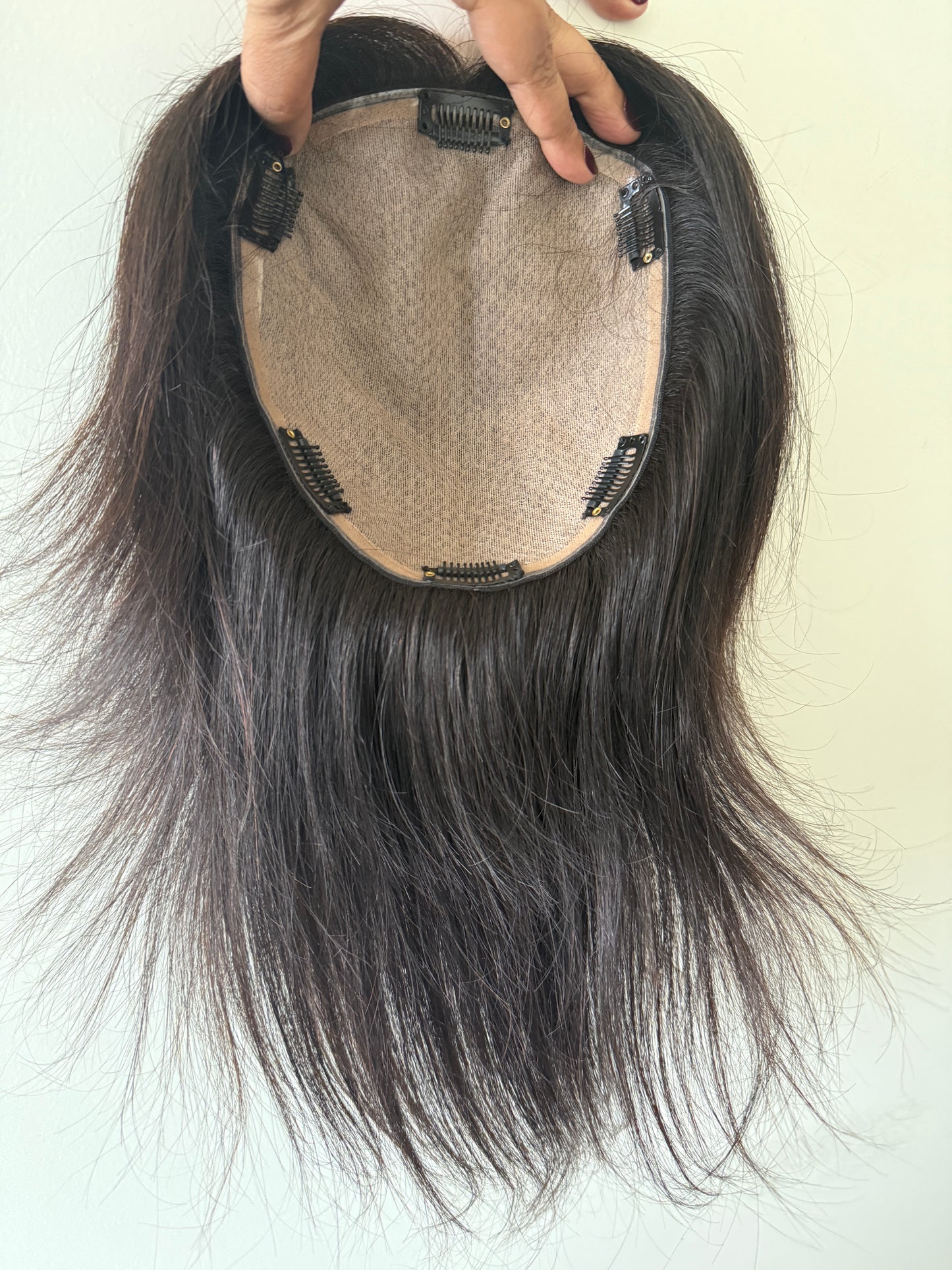 7x8 inch Silk Base | Realistic hairline | Human hair topper for Women