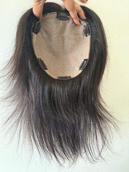 7x8 inch Silk Base | Realistic hairline | Human hair topper for Women