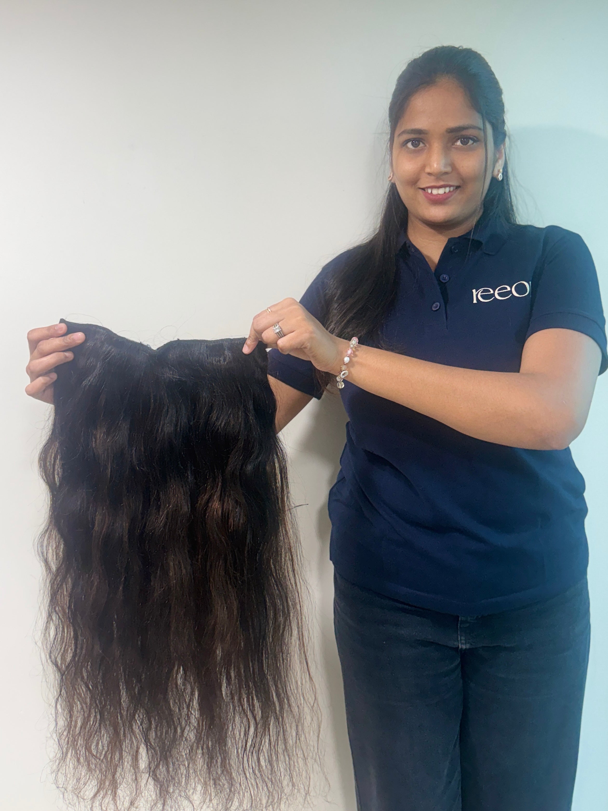 Hair Volumizers | Black with Brown Highlights | Remy Hair Thick hair only | Hair Extensions in Straight, Curly & Wavy textures| Hair length 14"-24"