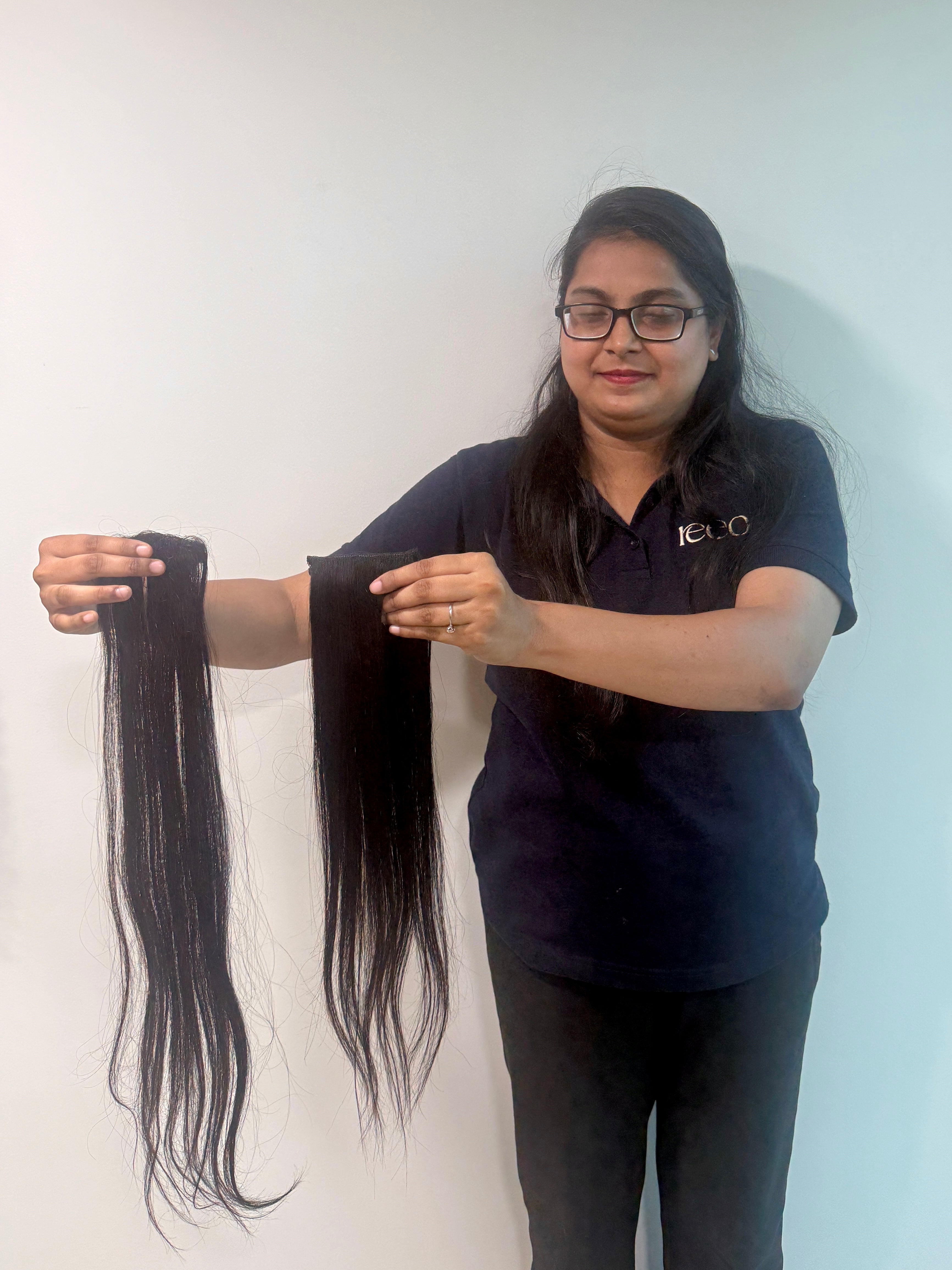 2 inch spot cover up –  Black | 100% Human Hair | 14-26 Inch | Straight