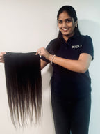 Hair Volumizers | Black with Brown Highlights | Remy Hair Thick hair only | Hair Extensions in Straight, Curly & Wavy textures| Hair length 14"-24"
