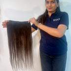 Hair Volumizers | Brown Colour | Remy Hair Thick hair only | Hair Extensions in Straight, Curly & Wavy textures| Hair length 14"-24"