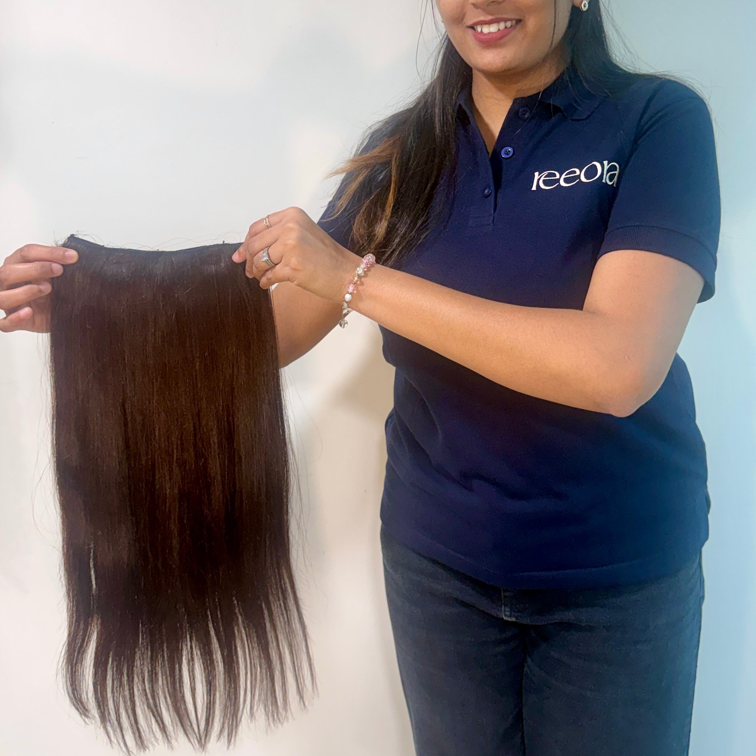 Hair Volumizers | Brown Colour | Remy Hair Thick hair only | Hair Extensions in Straight, Curly & Wavy textures| Hair length 14"-24"