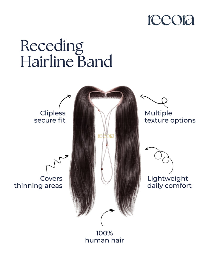Receding Band - Large | Lace Hairline Band | 100% Human Hair | For Receding Hairlines