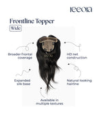 Frontline Hair Topper - Wide | Hairline Thinning & Grey Coverage | Lace & Silk
