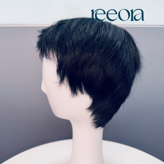 Straight Natural Black Men's Wig 6 inch