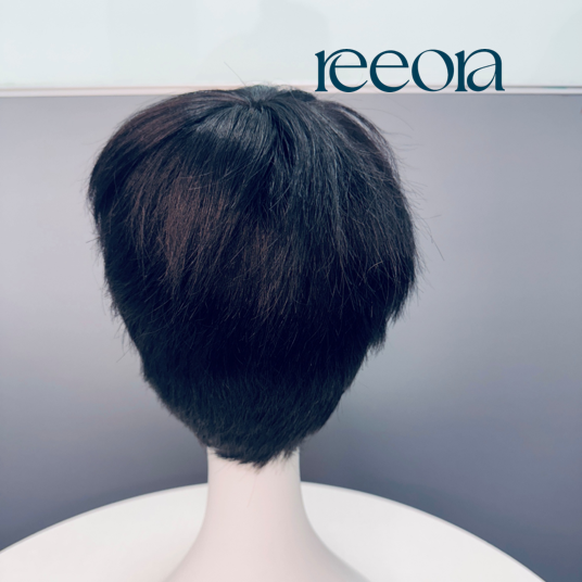 Straight Natural Black Men's Wig 6 inch