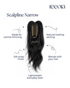 Scalpline topper - Narrow Parting coverage | Central Scalp Thinning Coverage | Lace Base