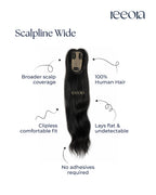 Scalpline topper - Wide Parting coverage | Central Scalp Thinning Coverage | Silk Base