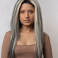 The "Eclipse" Collection: 26-inch Black & White Wig