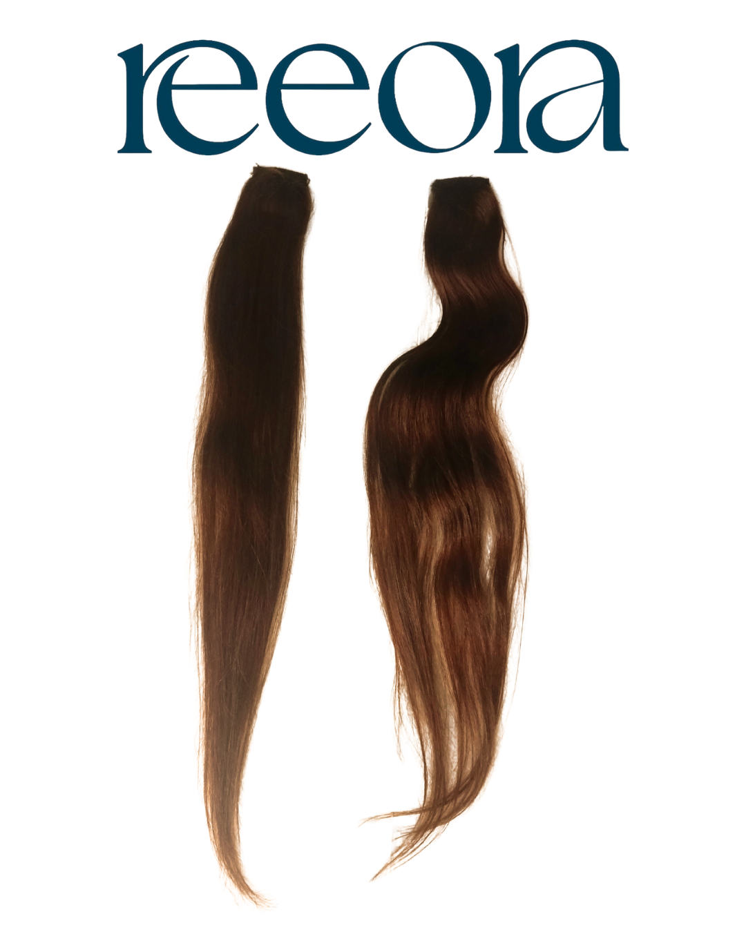 Premium 1 Clip Hair Extensions – 100% Human Hair | Natural Black & Light Brown | 14-26 Inch | Straight & Wavy