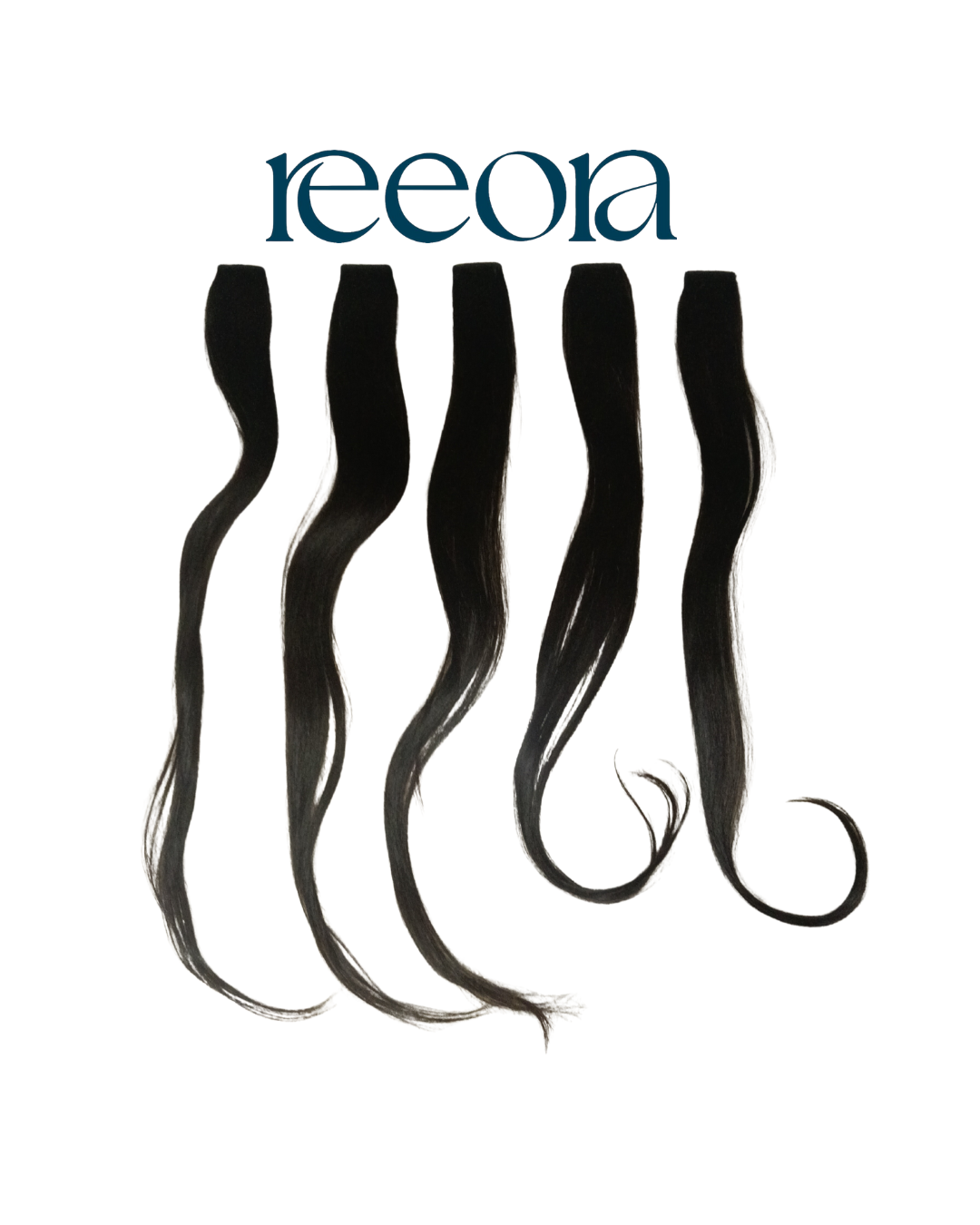 Premium 1 Clip Hair Extensions – 100% Human Hair | Natural Black & Light Brown | 14-26 Inch | Straight & Wavy