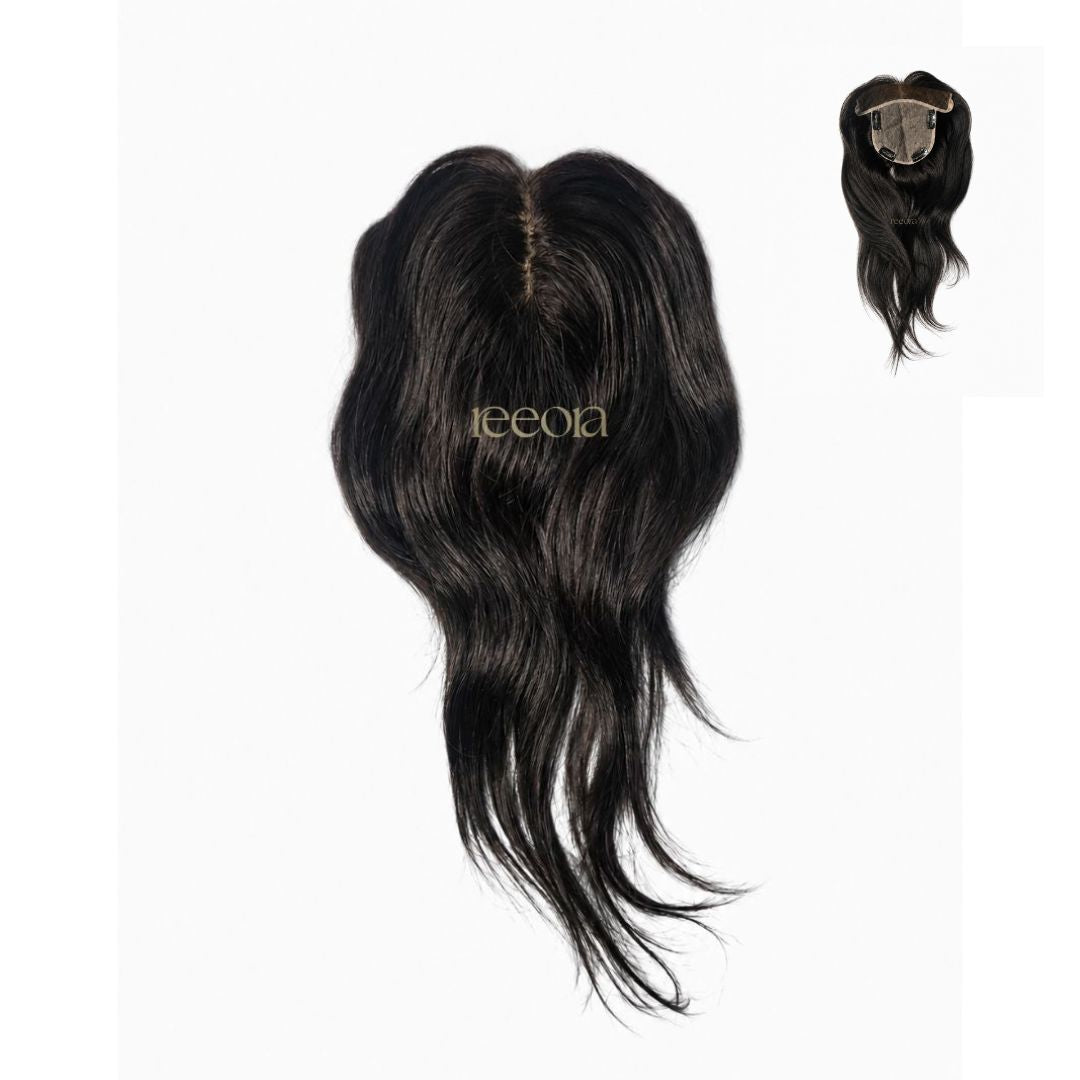 Frontline Hair Topper - Wide | Hairline Thinning & Grey Coverage | Lace & Silk