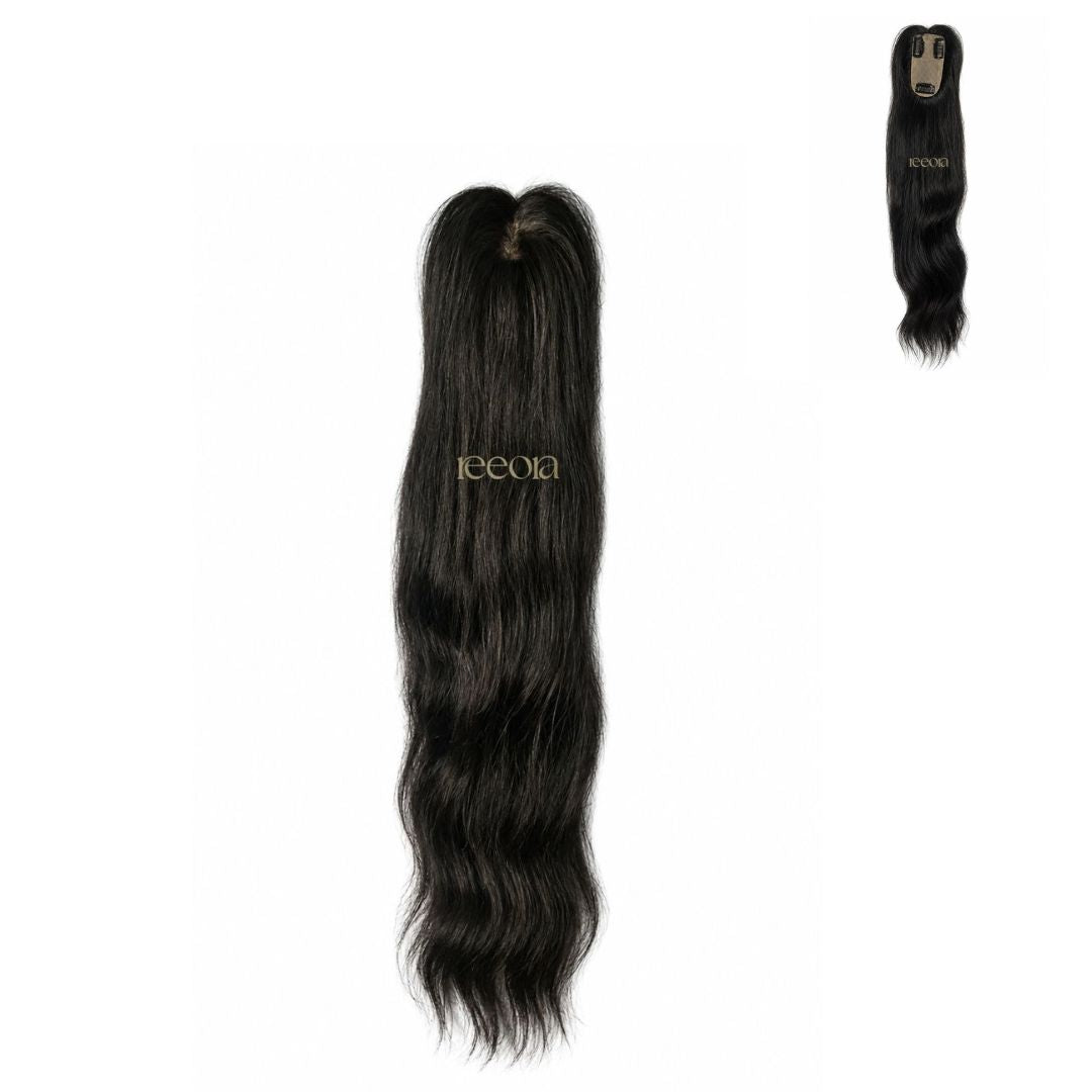 Scalpline topper - Wide Parting coverage | Central Scalp Thinning Coverage | Silk Base