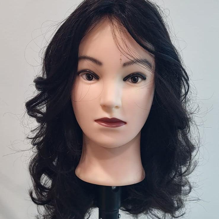 Wig with Natural Waves – Natural Black colour and 18 Inch length