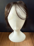 Straight Hair Topper 3x5" | Black Silk Base Crown Topper – 16" Premium Human Hair by Reeora