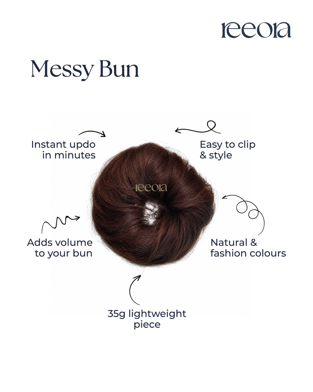 Messy Bun 35 gms | Quick updo/bun style for volume or coverage