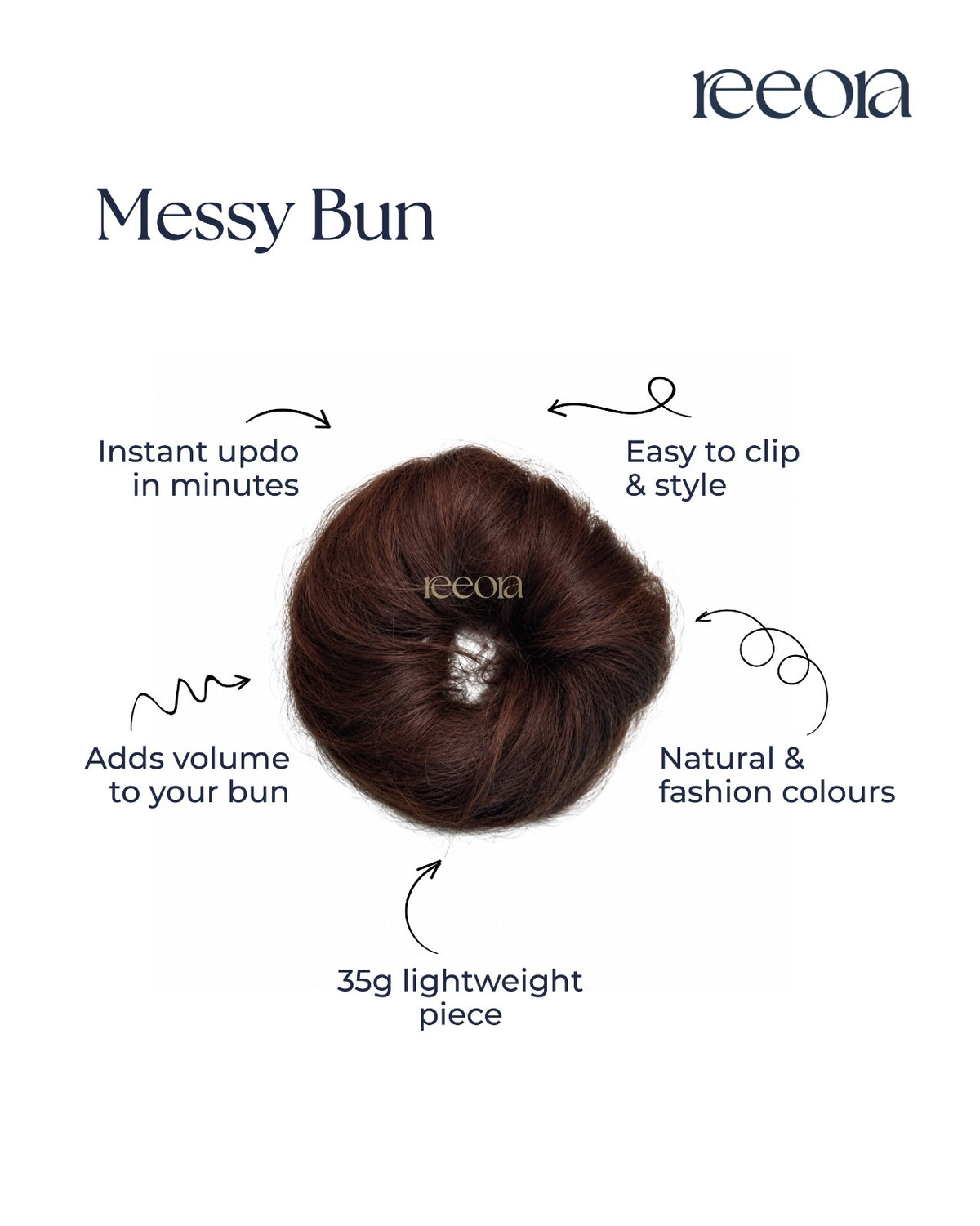 Messy Bun 35 gms | Quick updo/bun style for volume or coverage