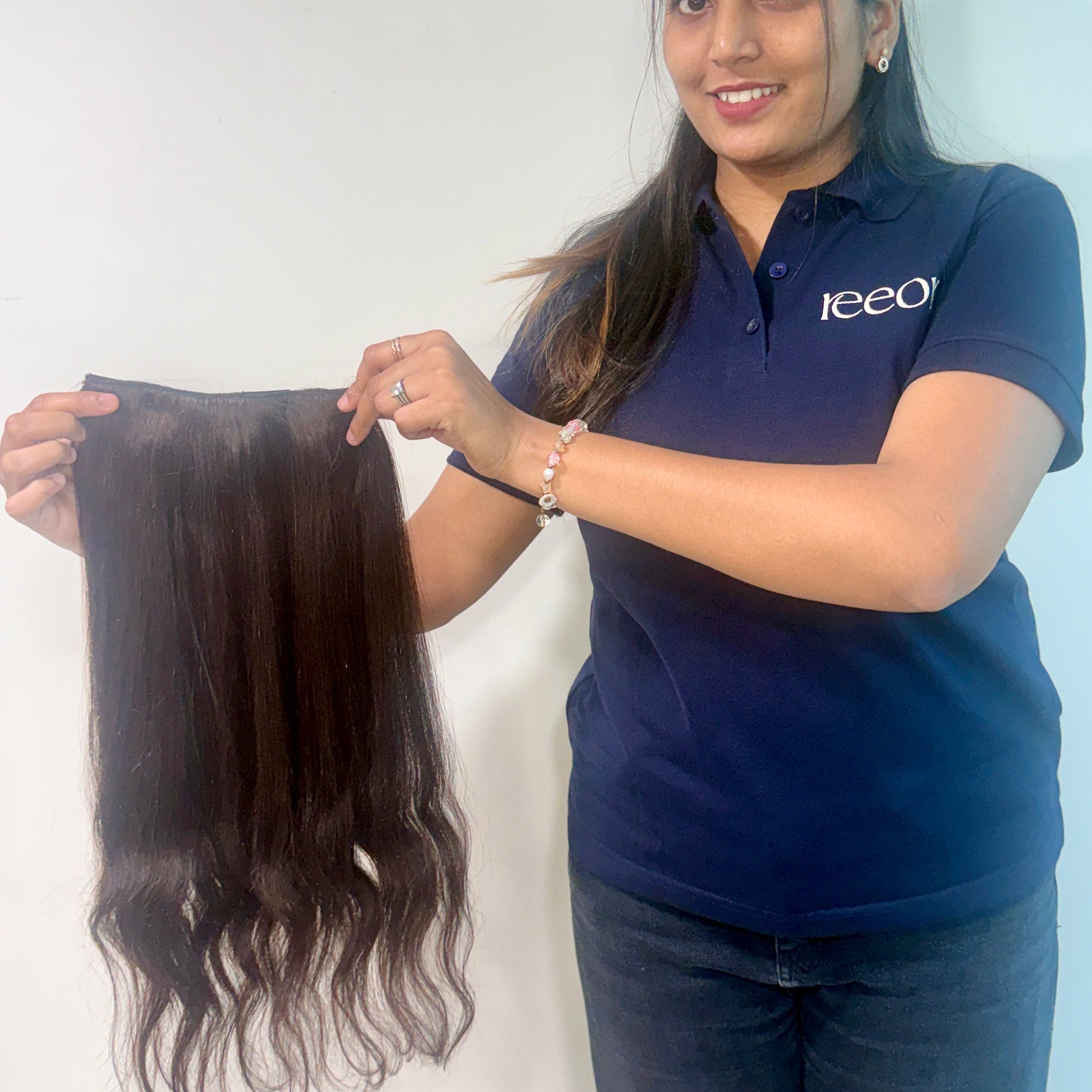 Hair Volumizers | Brown Colour | Remy Hair Thick hair only | Hair Extensions in Straight, Curly & Wavy textures| Hair length 14"-24"