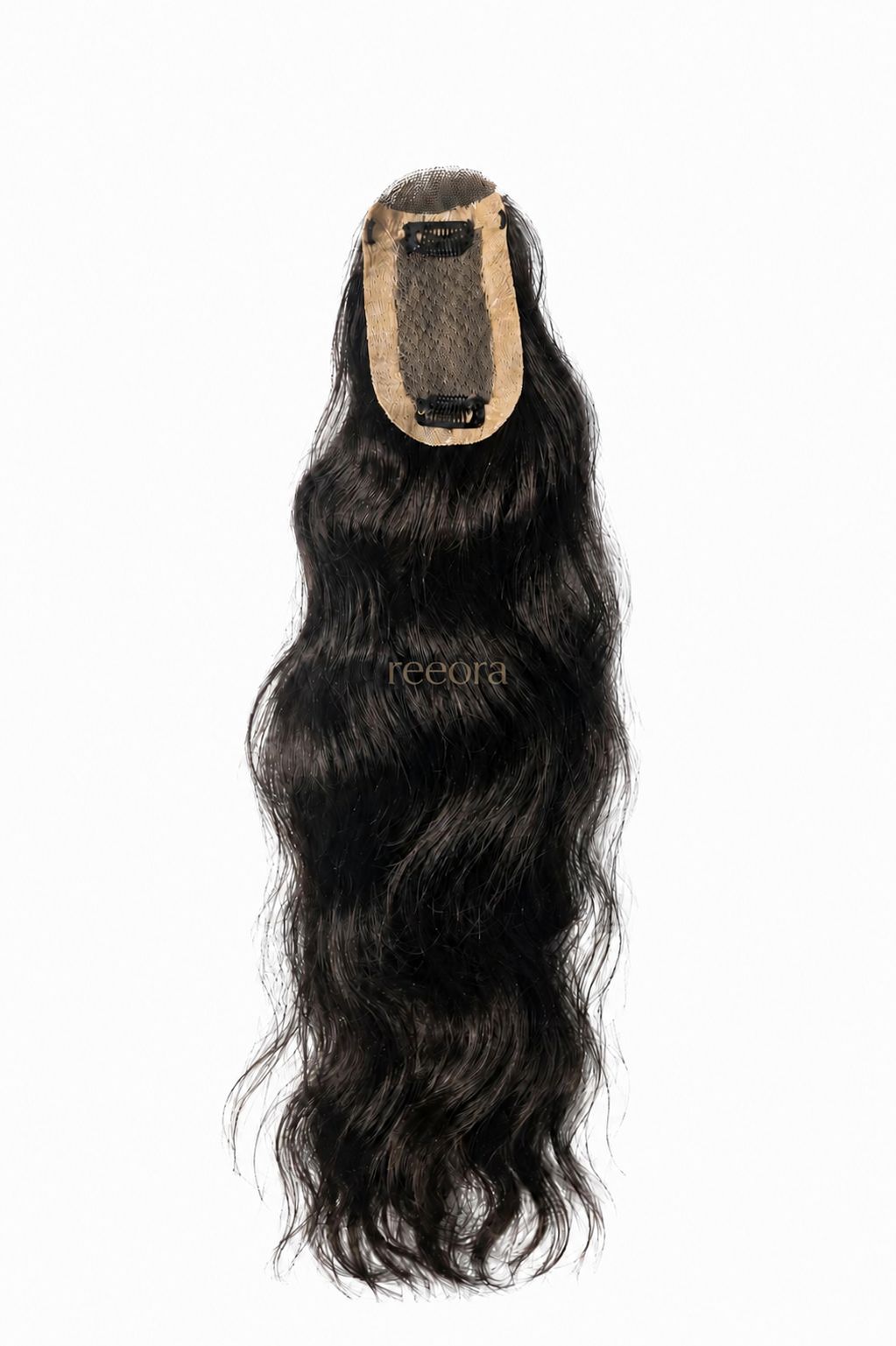 Crown Topper - Mid-Size with Lace | Crown Thinning & Widening Partition | Silk Base with lace in front