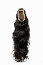 Crown Topper - Mid-Size with Lace | Crown Thinning & Widening Partition | Silk Base with lace in front