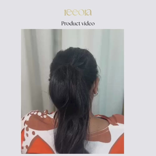 Clip-on Pre-Styled Ponytail with Bottom Curls – Brown, Natural Volume, Zero Effort